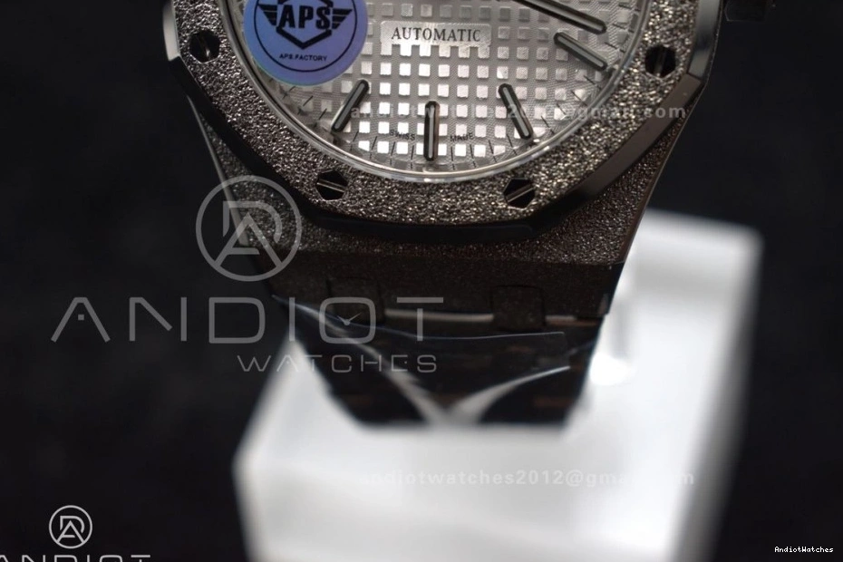 SA3120 Affordable Frosted SS Super SS 15454 On Textured White Dial Royal Clone Oak 1033 Edition APSF 1:1 Best 37mm Bracelet 1002